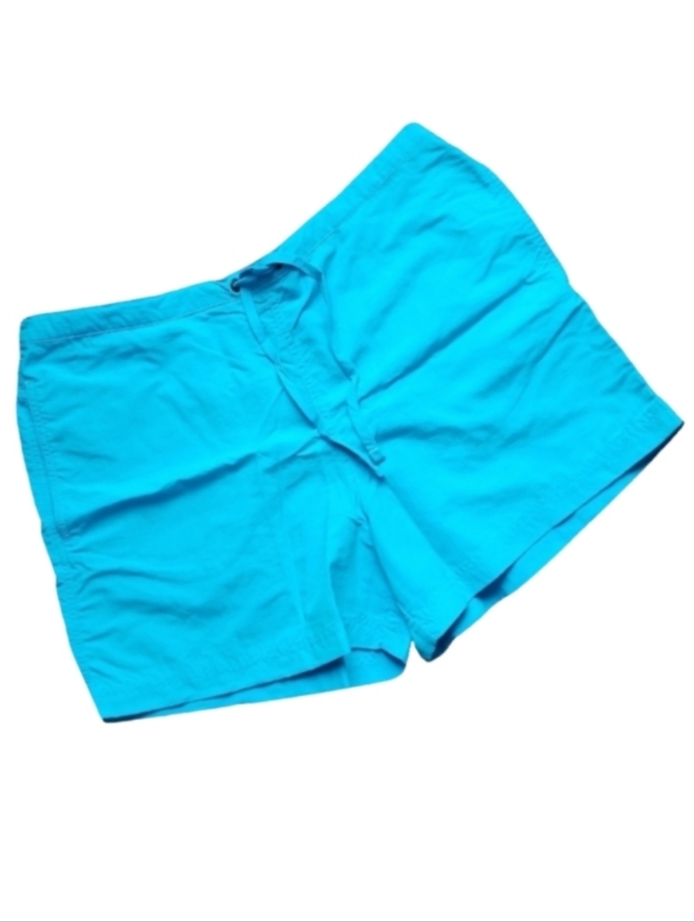 L.L.Bean Supplex 100% Nylon Aqua Blue Athletic‎ Shorts Women's Medium